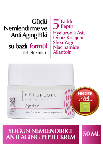 Heraflora Su Bazlı Yaşlanma Ve Kırışıklık Karşıtı Yüz Kremi 50 ml Hyalüronik ...