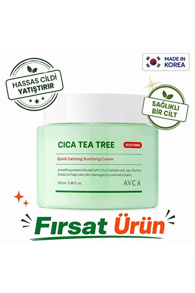 AVCA Cica & Tea Tree Yatıştırıcı Bariyer Bakım Kremi 100 ml - Quick Calming C...