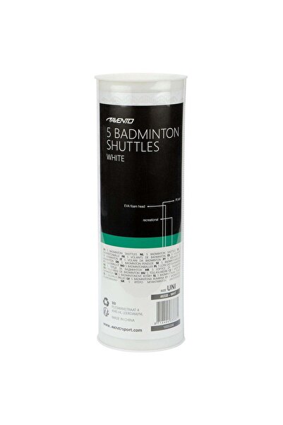 Avento Set 5 fluturasi badminton Avento, Alb