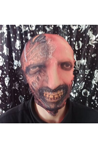 partidolu Halloween Cadılar Bayramı 3D 3 Boyutlu Kumaş Baskı Çirkin Diş Korku...