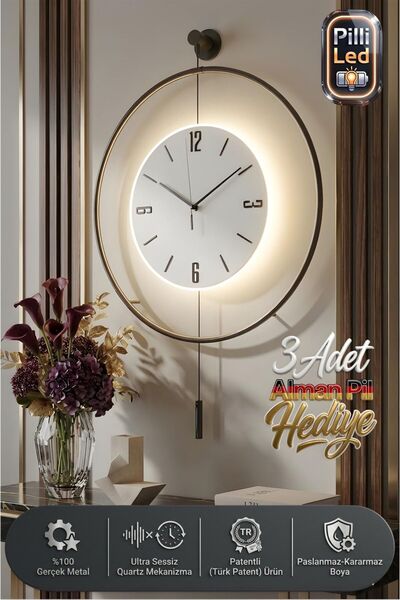 MetaQuartz Aksesuar Blackfred -büyük Boy (50X75CM)-abs Göbek-pilli Led-modern...