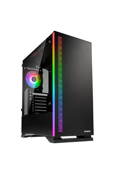 Zalman Carcasă PC S5 Black ATX Mid Tower cu ventilator RGB T