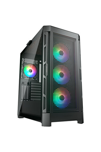 Cougar Carcasa Duoface Pro RGB, Fara sursa, Negru