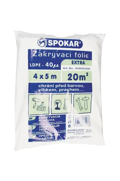 Spokar Folie de protectie din LDPE SPOKAR, pentru diverse suprafete, 4mx5m, 4...