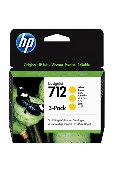 HP Cartuș de cerneală galben HP 3ED79A, pachet de 3
