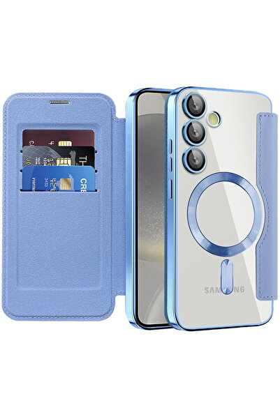Techsuit Husa pentru Samsung Galaxy S24 Plus - SmartMag Book Case - Light Blue
