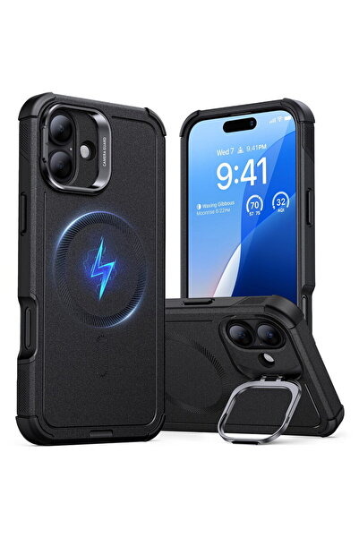 ESR Husa pentru iPhone 16 Plus - Cyber Armor Kickstand - Black