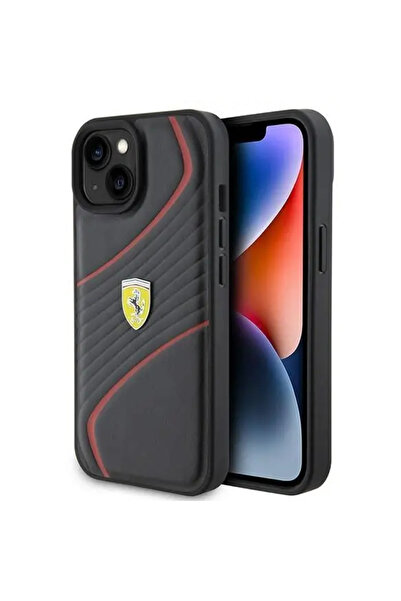 Ferrari FEHCP15SPTWK iPhone 15 6.1 "   negru/negru carcasă rigidă Logo T...