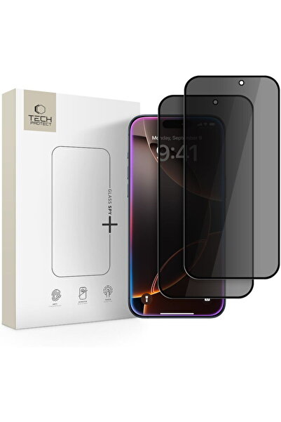 Tech-Protect Sticlă privacy Glass Spy+ pentru iPhone 16 Pro / 17 / 17 Pro, pa...