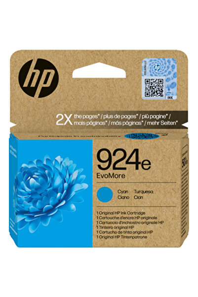 HP 4K0U7NE 924E EVOMORE CYAN Cerneală Originală CRG