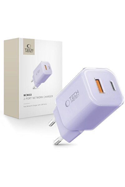 Tech-Protect ГЋncДѓrcДѓtor de reИ›ea NCM33 cu 2 porturi, PD 33W / QC3.0, baby...
