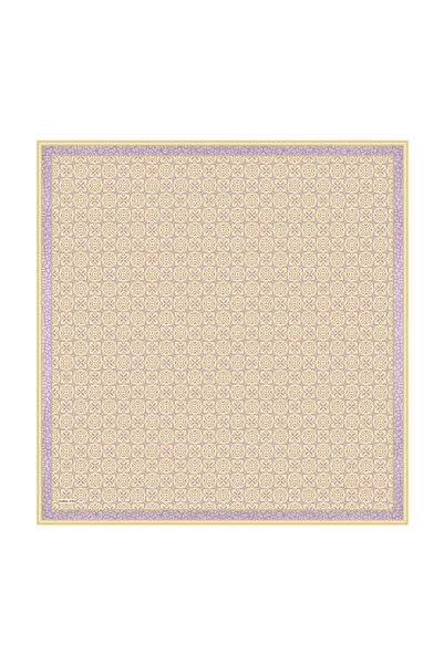 Bursa İpek Yellow Dream Pattern Twill Silk Scarf