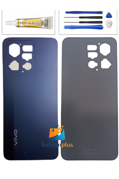 indirimplus Vivo Y22s Arka Kapak Y22s Arka Pil Kapağı Full (V2206) Siyah Renk...