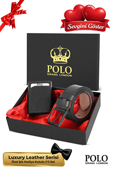 POLOGRAND London مجموعة هدايا خاصة للرجال أصلية مكونة من قطعتين من سلسلة هداي...