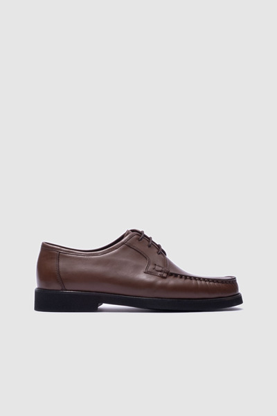 TOGO Men's Brown Genuine Leather Lace-Up Rok Shoes [052278]