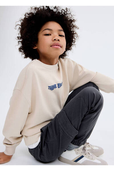 MANGO Kids βαμβακερό cargo παντελόνι