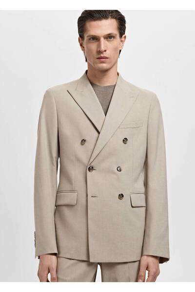 MANGO Man Slim fit Monaco kruvaze blazer ceket