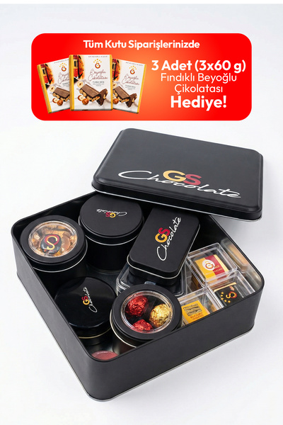 Galatasaray Lisanslı 11’li Karışık Premium Çikolata Kutusu | Hediyelik Metal ...
