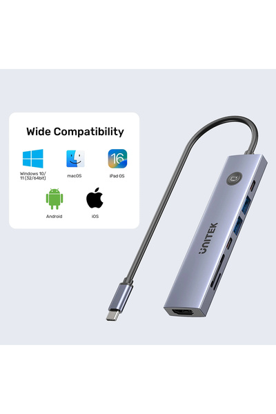 Unitek Uhub S7 Pro 7-ın-1 5gbps Usb-c Hub (h1124agy01)