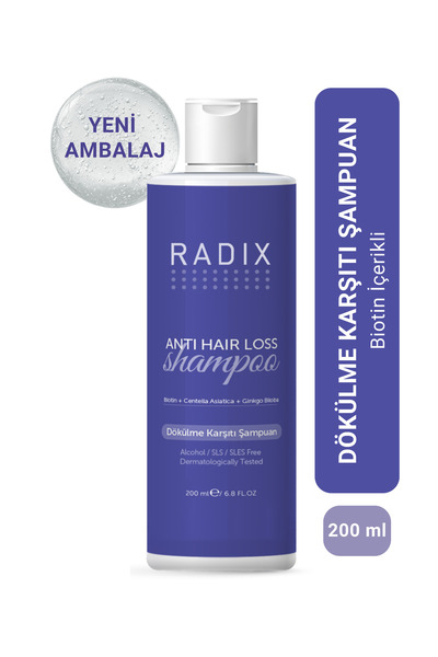 Radix Saç Dökülme Karşıtı Şampuan - Anti Hair Loss Shampoo 200 Ml 8681877436219