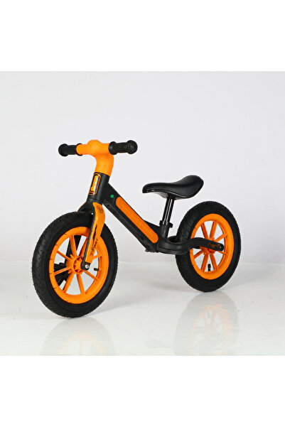 LUDIRO Bicicletă de echilibru 12 inch portocaliu, cu lumini LED și sunete, 2-...