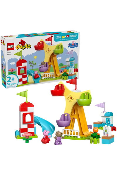 LEGO DUPLO - Peppa Pig - Targ de distractii, 53 piese