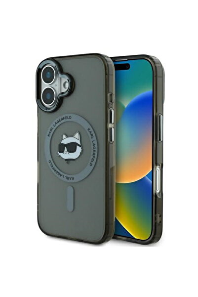 Karl Lagerfeld Husa pentru iPhone 16 Plus - IML MagSafe (KLHMP16MHLSCHK) - Me...
