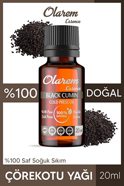 olarem essence 20 مل زيت الكمون الأسود الطبيعي والخالي من الإضافات - معصور عل...