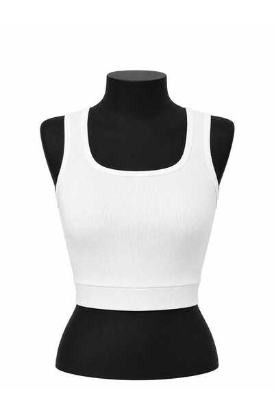 Hmd 6-Piece Women's Ribbed Camisole U-Neck Zero Sleeve Colorful Pack Crop