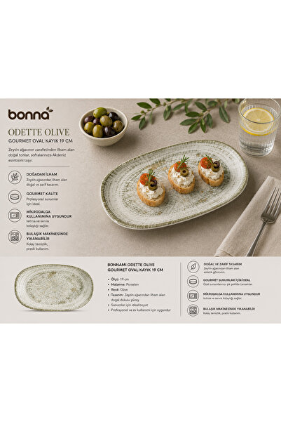 Bonnami ODETTE OLİVE GOURMET OVAL KAYIK 19 CM