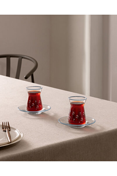 Madame Coco Set de ceai Ravenna-Little Bloom 12 piese - Albastru deschis - 16...