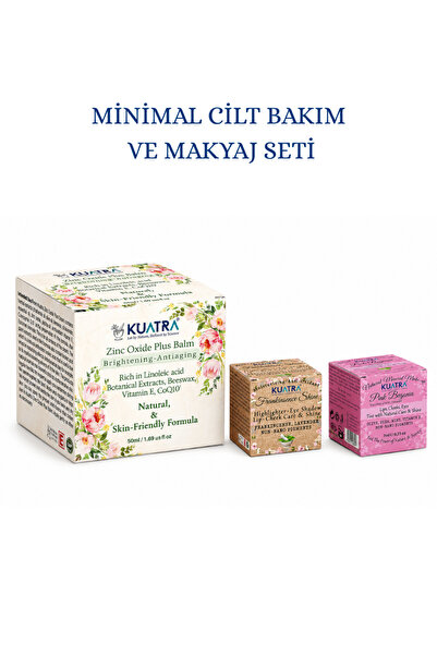 KUATRA Minimal cilt bakım ve makyaj set
