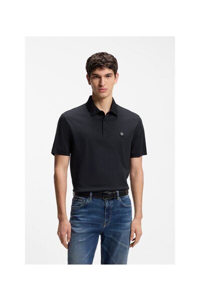 BOSS SİYAH LOGOLU ERKEK POLO T-SHIRT