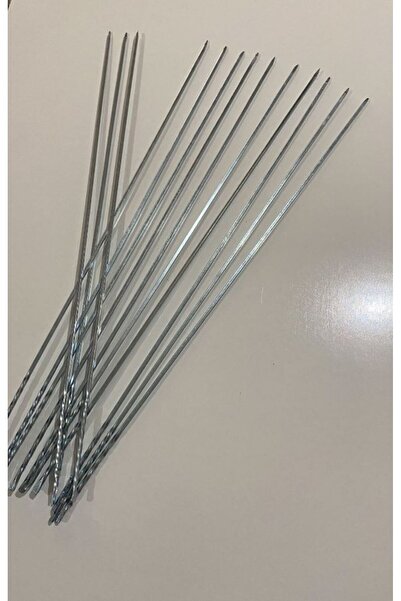 mobilreyon 10 Adet Kare Ciğer Kuşbaşı Şiş , Et Mangal Şiş ( Boy:50 cm , Kalınlık 3 mm )