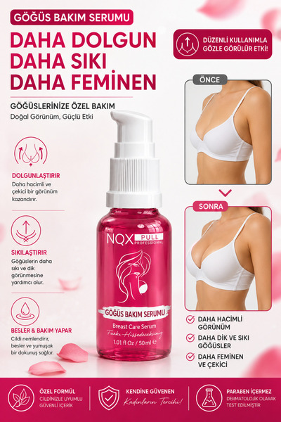 NQX PULL Göğüs Büyütmeye ,dikleştirmeye A.f.r.o.d.i.z.y.a.k. Seanslı Yardımcı Bakım Serumu E50g