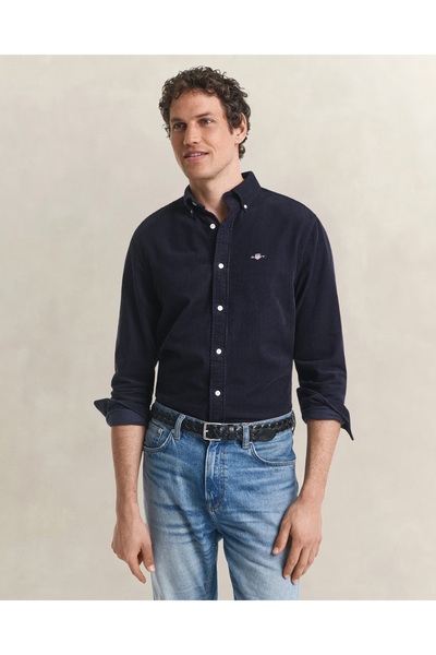 Gant Erkek Lacivert Regular Fit Düğmeli Gömlek