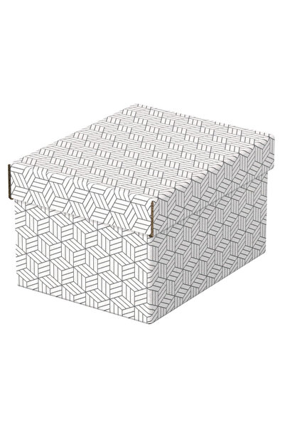 Esselte Set de 3 cutii de dosar din carton 250 x 200 x 150 mm albe Home Recycled
