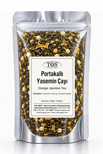 TOS The Organic Spices شاي الياسمين - بالبرتقال، 40 جم، الأول جودة) شاي الياس...