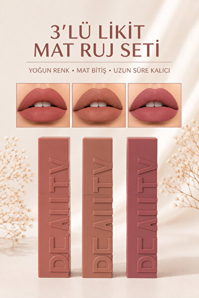 vipcheap Hd Soft&matte Yumuşak Sürüm 3'lü Mat Ruj Seti
