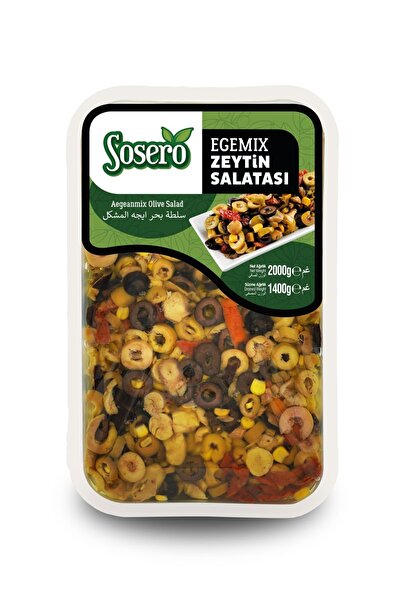 Sosero Egemix Mantarlı Zeytin Salatası 1400 gr Tabak