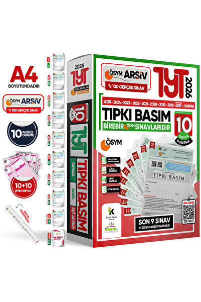 İnformal Yayınları 2027 YKS TYT ÖSYM Çıkmış Soru Tıpkı Basım 10lu Deneme Pake...