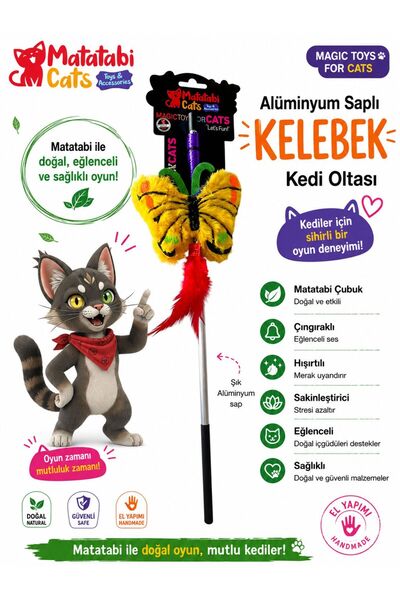 MATATABİ CATS ماتاتابي كاتس كي ليك أ. قضيب صيد القطط بمقبض (يتضمن Matatabi وخ...