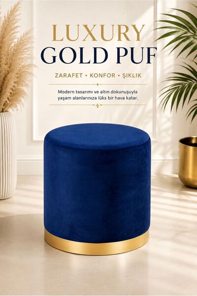 berjeriX Luxery Gold Puf