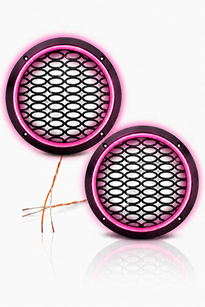 Genel Markalar Damla 16cm Neon Led Işıklı Midrange Hoparlör Kapağı Çiftli (2a...