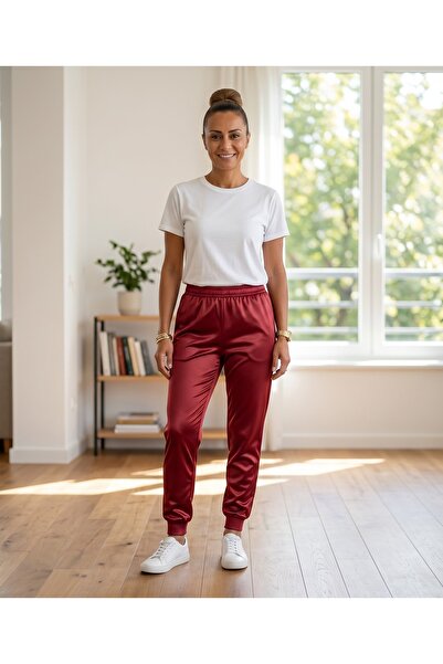 Kadın Paçası Manşetli Tek Alt Kadife Pijama
