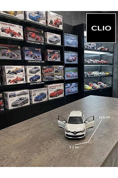 OYUNCAKSAHİLİ Renault Clio Diecast Metal Araba Kapılar Açılır 1.36 Çekbırak M...