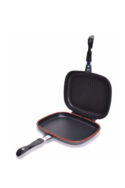 MANDU Tigaie Grill Dubla 32 cm Garnitura Silicon Maner Magnetic
