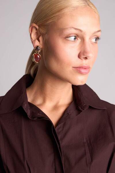 DeFacto Women's Stone Dangle Earrings H5450Axns