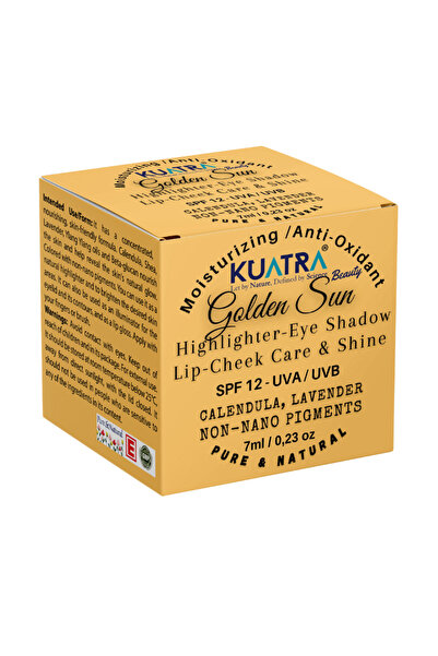 KUATRA Golden Sun Doğal Mineral Nemlendirici Antioksidan Işıltılı Balm Highli...