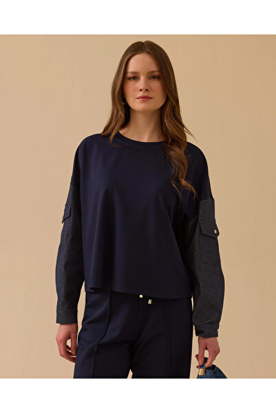 SEÇİL Çift Kumaşlı Penye Sweatshirt